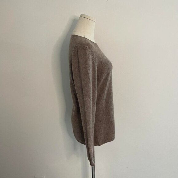 Lord Taylor 100% Cashmere Sweater | Taupe Brown | Womens Size Large - Picture 2 of 5